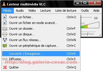 VLC player Convertir / enregistrer